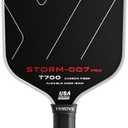 Pickleball Paddle with T700 Raw Carbon Fiber Surface & 16mm STR-Core Power Polymer Core, Premium Pickle Ball Racket Designed for Ultimate Spin & Consistency, USAPA Approved