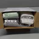 Enhon Heated Toilet Seat Cover, USB Powered Toilet Seat Warmer with Charger, 5 Speed Adjustable Temperature and Timing Function, Comes with Adhesive Shelf & Cable Clips(2 Pack,Gray + Green)