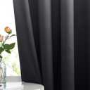 NICETOWN Room Darkening Curtains 84 inch Length for Living Room, Grommet White & Black Ombre Privacy Curtains for Hall/Villa, Home Decoration Window Treatment Drapes, 104" Wide Total 2 Pieces