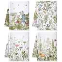 4 Pcs Sunflower Spring Kitchen Towels Summer Beach Mixed Colors Flower