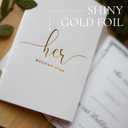 Vow Books His & Hers  Set of 2 with Silver & Rose Gold Pens, 28 Pages  Wedding Vow Book Journals, Keepsake for Ceremony, Evoware