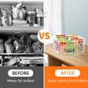 Snack Bar Station Bins, Transparent Rotating Snack Storage Pantry for Office Party Kitchen Cabinets Table, Snacks Basket Organizer, Snacks Holder Shelf, Carousel Storage for Food, Spices, Cosmetics