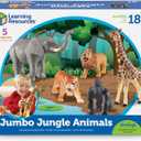 Learning Resources Jumbo Jungle Animals, Animal Toys for Kids, Safari Animals, 5 Pieces, Ages 18 months+