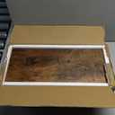 QEEIG Bathroom Floating Shelves for Wall - 15.7" Wall Mounted Shelf Over Toilet Farmhouse Home Decor Display Bookshelf Small 15.7 x 6.7 inch Set of 2, Rustic Brown (008-40BN)