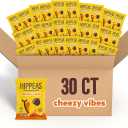 HIPPEAS Chickpea Puffs, Cheezy Vibes, Gluten Free, Dairy Free, Vegan, 0.8oz Bag, Pack of 30, 3g Protein, 2g Fiber, Crunchy Baked Plant Protein Snack, Non-GMO, Kosher. Best By: 05/04/26
