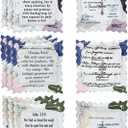 9 Pcs Mini Prayer Quilt with Cross Vintage Pocket Handmade Scripture Prayer Quilt Squares Mini Christian Gifts for Women Friends Family Appreciation Graduates Gifts