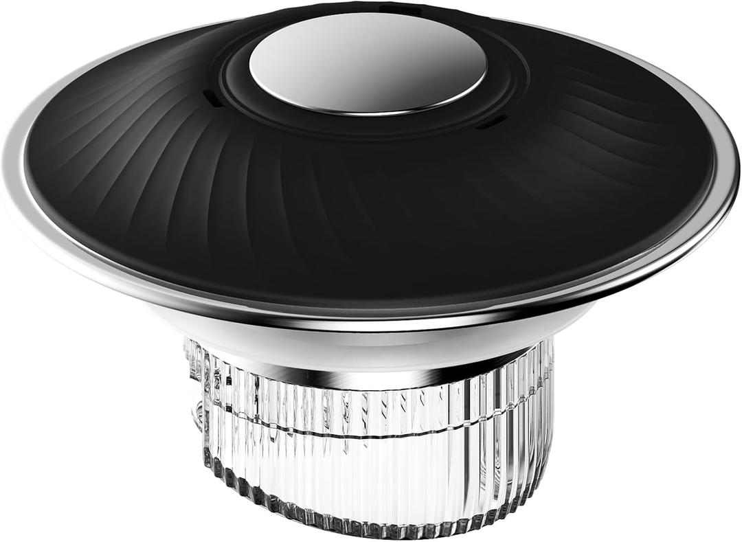 Bathroom Sink Stopper, Sink Drain Strainer for 1.06"1.57" Basins, Stainless Steel Filter Basket Hair Catcher, Stainless Steel & Silicone Push Pop Plug, Magnetic Leak Proof Seal, Easy Cleanup (Black)