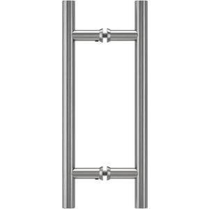 8" Round Shower Door Handle, Back to Back Shower Doors Handle, Compatible with 1/4" to 1/2" Glass Thick, Stainless Steel 304 Shower Doors Handles Replacement, Brushed Nickel