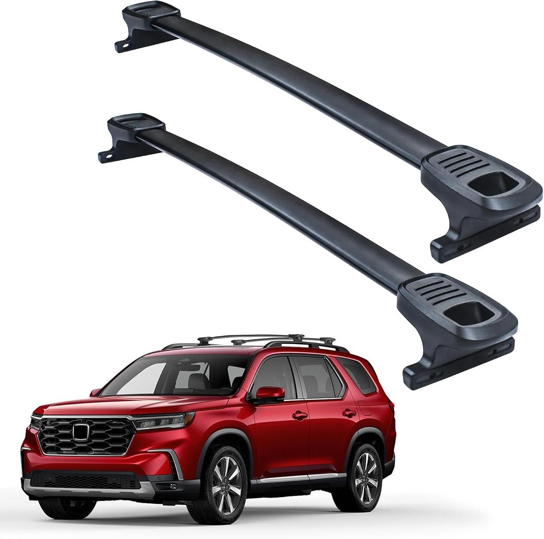 DBXB-RV Roof Rack Crossbars for 2023-2026 Honda Pilot, Heavy Duty 300lbs Load Capacity, Full Aluminum Matte Black Rooftop Cross Bars Cargo Carrier.
