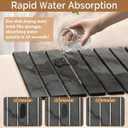 Large Stone Dish Drying Mat for Kitchen Counter, Quick Dry Stone Dishes Mats,Foldable Water Absorbing Diatomaceous Earth Drying Organizer Pad for Plate Rack Bottles Utensils(Dark Gray 24"16" & 8"x4")