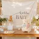 Wooden Baby Bear Themed Gender Reveal Voting Board Sign with Stand, 50 Pcs Girl or Boy Voting Stickers Baby Shower Decorations, He or She Gender Reveal Game Board Cast Your Vote