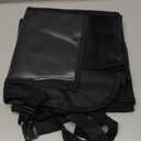 Car Backseat Organizer with 10" Table Holder, 9 Storage Pockets Seat Back Protectors Kick Mats for Kids Toddlers, Travel Accessories, 2 Pack (Black)