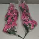 2Pcs UV Resistant Artificial Flowers for Outdoors, Realistic Faux Silk Bougainvillea Flowers, Fake Hanging Plants for Porch Patio Balcony Decoration (Purple)