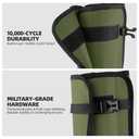 wasserflux Snake Gaiters for Hiking & Outdoor Work – Waterproof, Adjustable Leg Guards with 500D Oxford & 3-Layer Nylon, Durable Outdoor Leg Protection for Men & Women, Olive