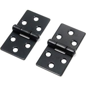 MY MIRONEY Iron Door Hinges Butt Hinge 3" x 1.5" Door Cabinet Hinges Square Corner Hinge Hardware 6 Holes Black Door Docking Hinge Pack of 5