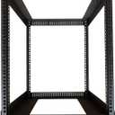 TECHTOO Server Rack 12U Standing Open Frame Rack with 4 Wheels 4 Posts 19Inch Server Equipment Rack Heavy Duty Cold Rolled Steel for Network Servers & AV Gear (12U)