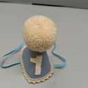 Blue 1st Birthday Decorations First Birthday Decor for Boys Wooden ONE Cake Topper & Banner & Hat & Number 1 Cake Topper & Balloons(Set)