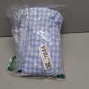 Women's Retro Plaid Smocked Dress Spaghetti Strap Flounce Long Dress (Small, Sky Blue)