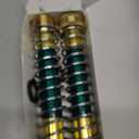 Triumpeek 2 Packs Garden Hose Extension Adapters, 5.7"L Hose Protectors with Coil Spring, Brass Hose/Pipe Connectors with 3/4" Threaded Hose Fittings