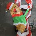 Joliyoou 10FT Christmas Inflatable Decorations, Giant Lighted Ladder Blowups Climbed with Reindeer, Santa, Snowman, C7 String Lights for Xmas Winter Holiday Roofs Trees Balconies Decor