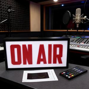 On Air LED Sign Light with Bright Red Glowing Light, Many Lighting Modes Wireless Remote Control Switch, for Streaming Gaming YouTube Podcast Studios Content Creators Commercial Space Decoration