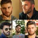 Fake Beard Realistic Mustache Full Hand Tied Goatee Facial Hair Adults Men Lace Invisible False Beards for Halloween Dressing Entertainment Drama Party Movie Makeup (Black)