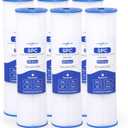 Whole House 20 Micron 10" x 2.5" Pleated Sediment Well Water Filter Cartridge Replacement for W20CLA, S1A, S1, ECP20-10, SPC-25-1020, AO-WH-PRE-RP2, PE-F10-20 & Cold Plunge Water Chiller (Pack of 6)