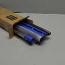 Window Squeegee for Home, 56'' Long Handle Shower Door Cleaner Tool, 2-in-1 Glass Scrubber for Car Windshield Cleaning (Blue)