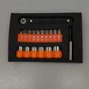 Right Angle Screwdriver Mens Gifts - 90 Degree Offset Ratcheting Screwdriver Pocket Mini Low Profile Ratchet Wrench Bit Socket Set for Tight Space Cool Gadgets EDC Gear Tool Stocking Stuffers for Men