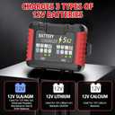 12V 2-Bank Onboard Battery Charger, 10A 5A Per Channel IP68 Waterproof Charger, 6-Stage Trickle Charger with Battery Maintainer & Desulfator for AGM Lithium Calcium Battery for Car RV Boat