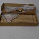 Afuly Floating Wall Shelves Rustic Wall Mounted Hanging Shelf Farmhouse Wall Bookshelf for Bathroom Kitchen Dining Living Room Wood Metal Organizers, Set of 2 (5.7"D x 16.5"W, Brown & Black)