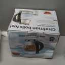 CHEFMAN Electric Kettle - 1.2L 1500W Hot Water Tea Pot with Infuser, BPA Free, Auto Shut Off, Boil-Dry Protection, Removable Lid, LED Light, Cordless Glass Electric Tea Kettle  Stainless Steel