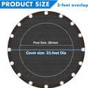 Pool Leaf Net Cover 28 ft Round, Fine Mesh Leaf Net for Above Ground Pool, Winter Pool Cover 28 ft Round Above Ground, with Winch & Cable, Cover Size: 31-Feet Dia (Includes 3-feet Overlap)
