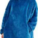 AmyHomie Wearable Blanket Hoodie for Adults & Teens,Oversized Sherpa Hooded Blanket,Warm Cozy Blanket Sweatshirt as Christmas Birthday Gifts for Women Men
