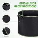 Delxo 10-Pack 3 Gallon Grow Bags Heavy Duty Aeration Fabric Pots Thickened Nonwoven Fabric Pots Plant Grow Bags with Handles Breathable Drainage Planters for Planting, Vegetables, Flowers (Black)