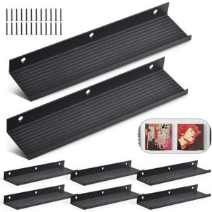 8 Pack Tile Display Wall Hanger, Stainless Steel Wall Mount Brackets, Mirror Clips for Wall Mounting for Tile, Mirror, Vinyl Record, Picture Frame Display (Large)