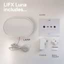 LIFX Luna Smart Lamp, 1000 LM Wi-Fi & Matter 1.3 Compatible, Alexa & Apple HomeKit Compatible, Plug-In Bedside Table Lamp & Wall-Mount, Color Changing Wall Wash, Sunrise/Sunset Effect, No Hub Required