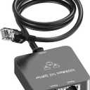 Ethernet Splitter 1 to 2 with Ethernet Cable, Gigabit RJ45 Internet Splitter Adapter 1000Mbps High Speed for Cat 5/5e/6/7/8 Cable,Grey
