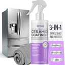 Ceramic Coating for Stainless Steel Appliances, Gloss & Shine Ceramic Coating Spray for Repelling Fingerprints, Grime & Stains on Stainless Steel, Sinks, Countertops, Glass in Home Kitchen & Bath