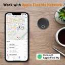 Air Tracker Tags-2 Pack [Apple MFi Certified] (iOS Only), Smart Bluetooth Tracker, Compatible with Apple Find My, Item Locator for Keys, Luggage, Wallet, Suitcase, Bags, IP67 Waterproof (Black)