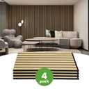 Art3d 12" x 24" Acoustic Wood Slat Wall Panel, 4pcs, 8 sq.ft, Oak