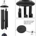 ASTARIN 45 in Memorial Wind Chimes Large with 6 Heavy Tubes, Large Deep Tone Wind Chimes Outdoor for Garden Hanging Dcor,Sympathy Gifts. Black