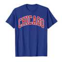 Retro Chicago Throwback Classic Chicago Men Women Red Blue T-Shirt XL