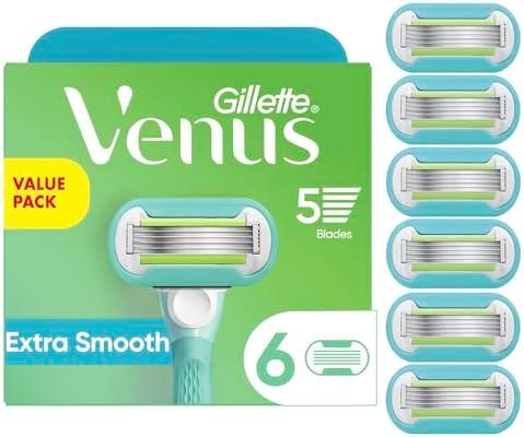 Gillette Venus Extra Smooth Womens Razor Blade Refills, 4 Count, Designed for a Close, Smooth Shave