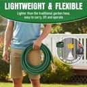 Garden Hose 25 ft NON-EXPANDABLE Water Hose, Flexible & Lightweight Kink Resistant Hybrid Hose, Leak-Proof Heavy Duty, Super Durable Fabric with 3/4" Solid Brass Connectors