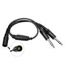 Akoree Lemo 6 Pin Headset Adapter to GA Dual Plugs General Aviation Headset Connector Cable Female Jack to Twin Male PJ-068 PJ-055 Twin Plug Fixed Wing Aircraft Converter for Bose A20 A30