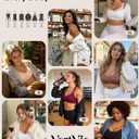 Vertvie Wireless Bras Women Seamless Jelly Supportive Mesh Crossover Bra No Underwire Push Up Full Coverage T-Shirt Bralette Large