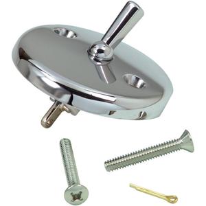 DANCO Bath Tub Overflow Plate with Trip Lever, Chrome, 1-Pack (80991), 2 Inches