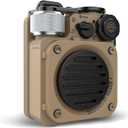 Muzen Portable Bluetooth Speaker, Wild Mini Rugged Travel Outdoor Speaker, Wireless Waterproof IPX5 with Flashlight, Stereo Sound, Metal Wild Look, for Adventure, Camping, Hiking (Dark Yellow)