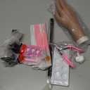 Practice Hand for Acrylic Nails, Flexible Bendable Fake Hand with Adjustable Stand, Nail Training Kit Mannequin Hand for Beginners & Nail Artists(Dark skin tone)